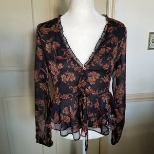 VICI Floral Blouse  Size Small